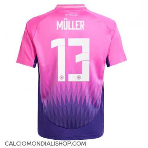 Maglie da calcio Germania Thomas Muller #13 Seconda Maglia Europei 2024 Manica Corta